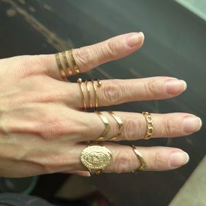 Rad stackable rings (gold/silver) costume jewelry!! (15 for $8)